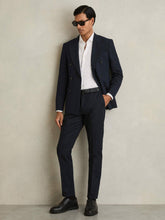 Reiss | Slim Fit Cotton Blend Chinos in Navy