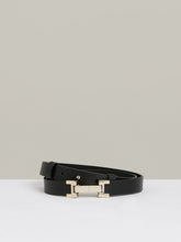 Reiss | Leather Square Hinge Belt in Black