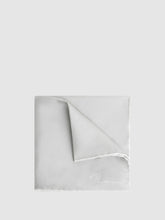 Reiss | Plain Silk Pocket Square in Silver