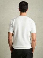 Reiss | Interlock Jersey Crew Neck T-Shirt in White