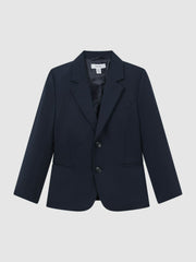 Reiss | 9-14 yrs Wool Blend Single Breasted Blazer in Navy