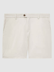 Reiss | Short Length Casual Chino Shorts in Chalk