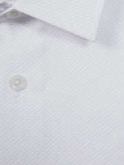 Reiss | 9-14 yrs Slim Fit Textured Bib Dinner Shirt in White