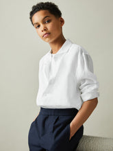 Reiss | 3-9 yrs Striped Linen Cutaway Collar Shirt in White