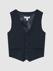 Reiss | 9-14 yrs Modern Fit Waistcoat in Navy