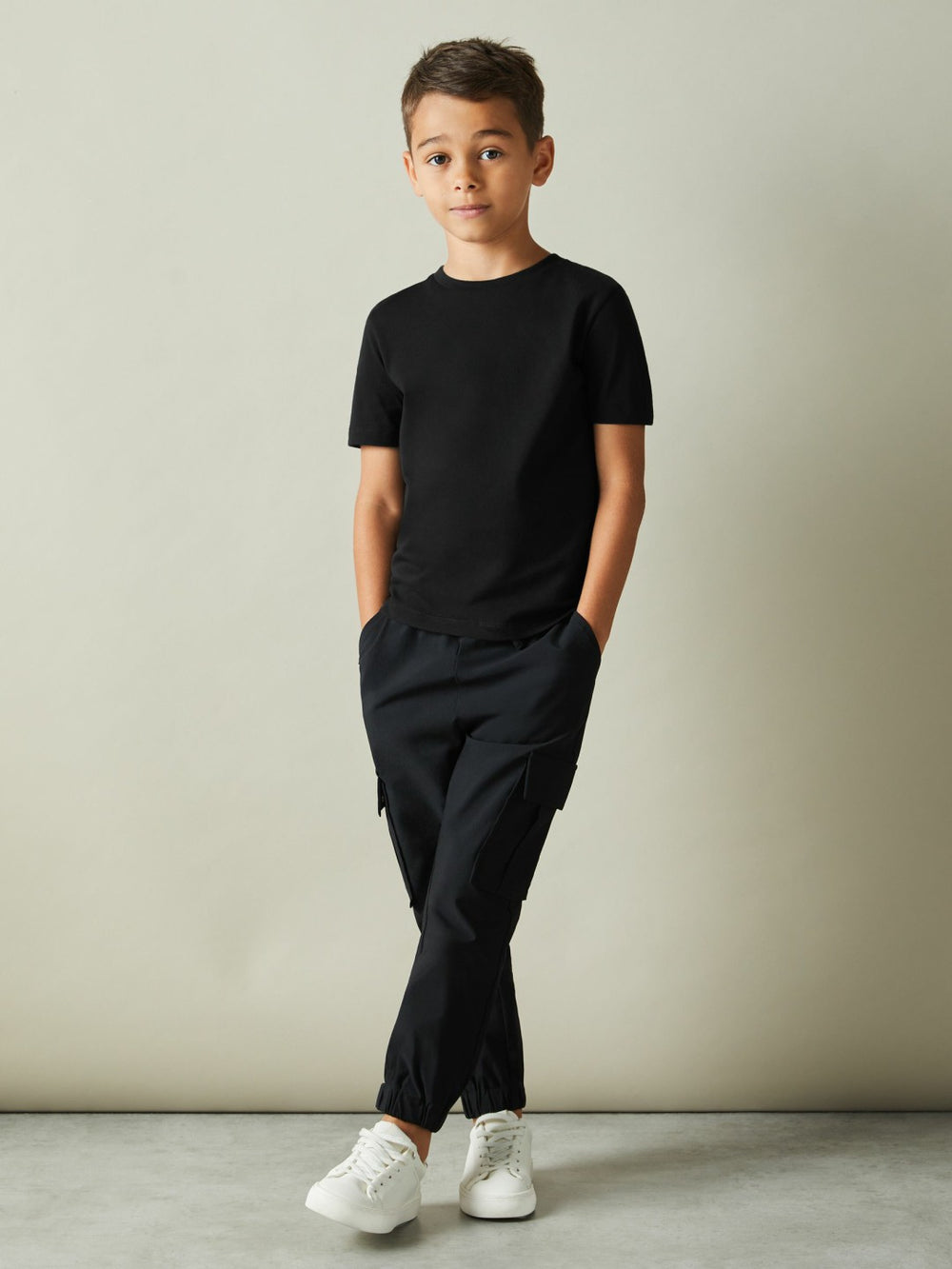 Reiss | 9-13 yrs Crew Neck T-Shirt in Black
