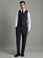 Reiss | Modern Fit Wool Blend Waistcoat in Navy