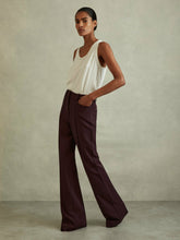 Reiss | Flared Suit Trousers in Berry