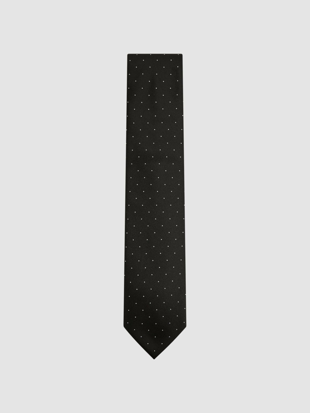 Reiss | Polka Dot Silk Tie in Black