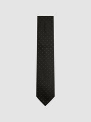 Reiss | Polka Dot Silk Tie in Black