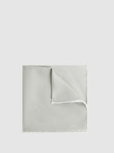 Reiss | Polka Dot Silk Pocket Square in Silver