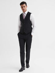 Reiss | Modern Fit Travel Waistcoat in Black