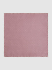 Reiss | Polka Dot Silk Pocket Square in Pink