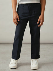 Reiss | 3-9 yrs Relaxed Elasticated Trousers with Turn-Ups in Navy