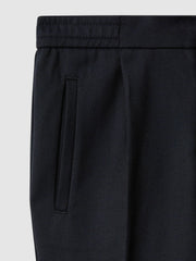 Reiss | 3-9 yrs Relaxed Elasticated Trousers with Turn-Ups in Navy
