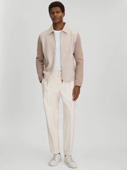 Reiss | Harrys of London Grained Leather Trainers in White