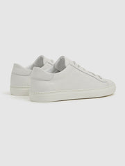 Reiss | Harrys of London Grained Leather Trainers in White