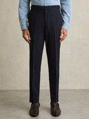 Reiss | Slim Fit Side Adjuster Trousers in Navy