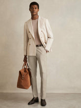Reiss | Slim Fit Cotton Blend Chinos in Stone