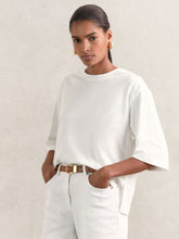 Reiss | Oversized Cotton Crew Neck T-Shirt in White