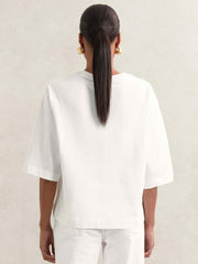 Reiss | Oversized Cotton Crew Neck T-Shirt in White