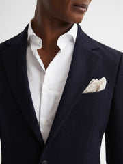 Reiss | Polka Dot Silk Pocket Square in Stone