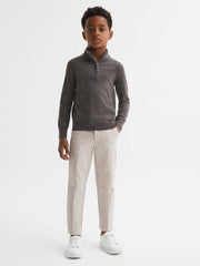 Reiss | 9-14 yrs Slim Fit Tapered Chinos in Stone