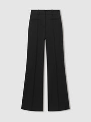 Reiss | High Rise Flared Trousers in Black