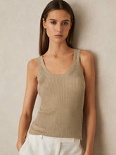 Reiss | Metallic Vest Top in Gold