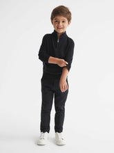 Reiss | 4-9 yrs Merino Wool Zip-Neck Jumper in Navy