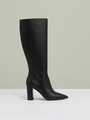 Reiss | Block Heel Knee High Boots in Black