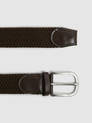 Reiss | Woven Belt in Dark Brown