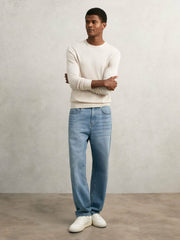 Reiss | Loose-Fit Jeans in Light Blue Wash