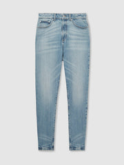 Reiss | Relaxed-Fit Cropped Jeans in Light Blue Wash