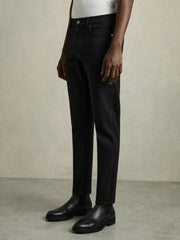 Reiss | Cotton-Stretch Slim-Fit Jeans in Stay Black
