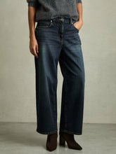 Reiss | Petite Denim Culotte Jeans in Dark Blue