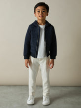 Reiss | 3-9 yrs Interlock Hybrid Hooded Puffer Jacket in Navy