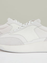 Reiss | Leather Suede Running Trainers in White