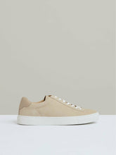 Reiss | Nubuck Leather Low-Top Trainers in Ecru
