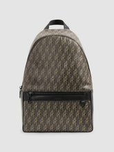 Reiss | Monogram-Print Coated-Canvas Backpack in Grey Multi