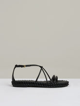 Reiss | Leather Braided Flat Sandals in Black