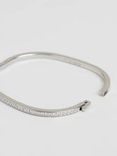 Reiss | Hinged Crystal Cuff in Silver