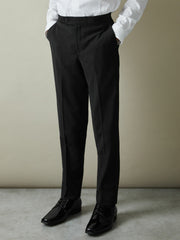 Reiss | 3-9 yrs Wool-Blend Tuxedo-Stripe Trousers in Black