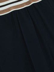 Reiss | 9-13 yrs Stripe-Waistband Wide-Leg Trousers in Navy
