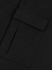 Reiss | 3-9 yrs 100% Cotton Straight Leg Cargo Trousers in Black