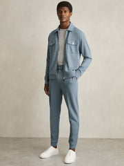 Reiss | Drawstring Jersey Joggers in Airforce Blue
