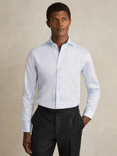 Reiss | Regular Fit Cotton-Twill Two-Fold Shirt Slim-Fit in Soft Blue