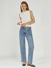 Reiss | Petite Mid-Rise Straight-Leg Jeans in Light Blue