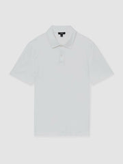 Reiss | Cotton Short-Sleeve Polo Shirt in White