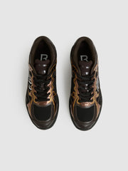 Reiss | Overlay Logo Running Trainers in Electric Brown
